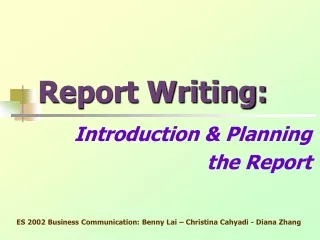 Report Writing:
