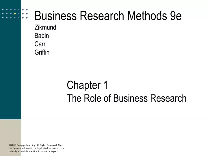 the role of business research