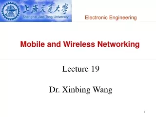 Mobile and Wireless Networking