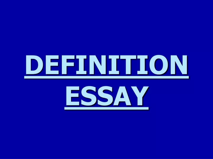 definition essay