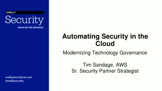 Automating Security in the Cloud