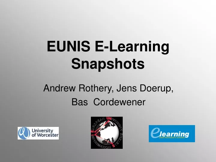 eunis e learning snapshots