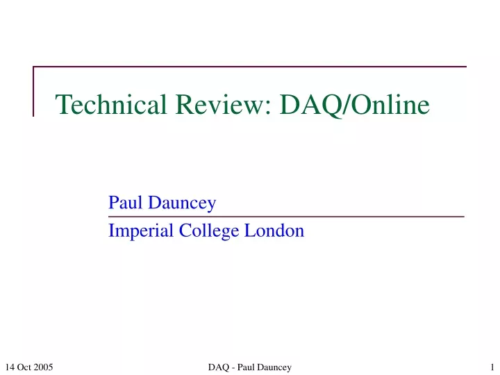 technical review daq online