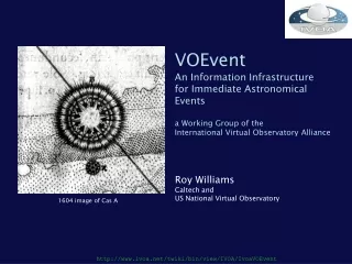 Roy Williams Caltech and US National Virtual Observatory