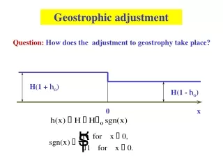 Geostrophic adjustment