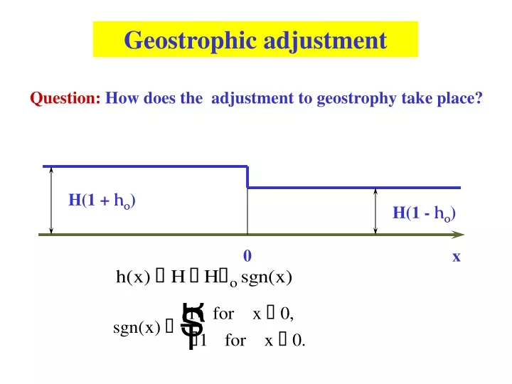 geostrophic adjustment
