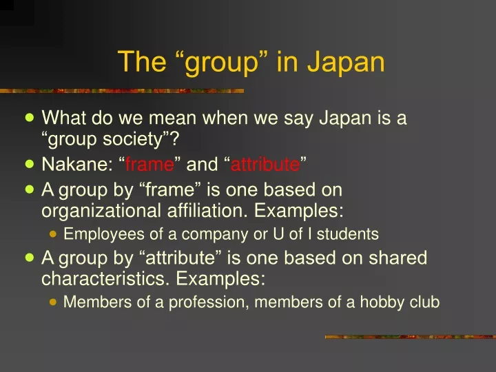 the group in japan
