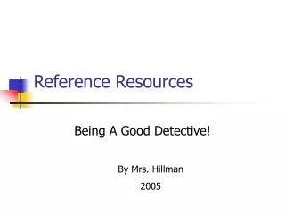 Reference Resources