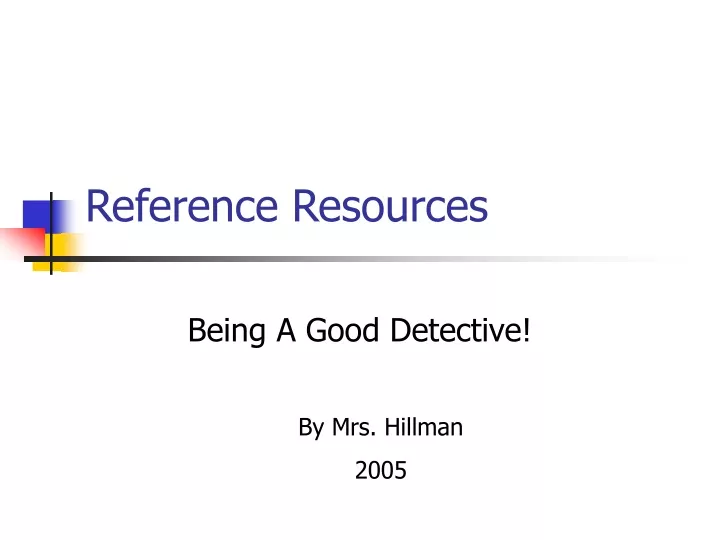 reference resources