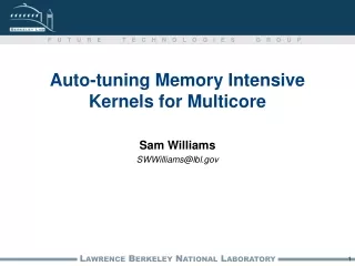 Auto-tuning Memory Intensive Kernels for Multicore