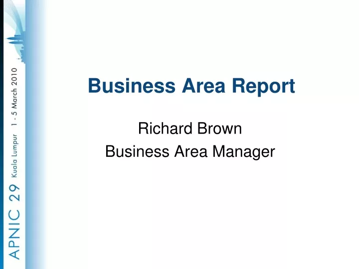 business area report