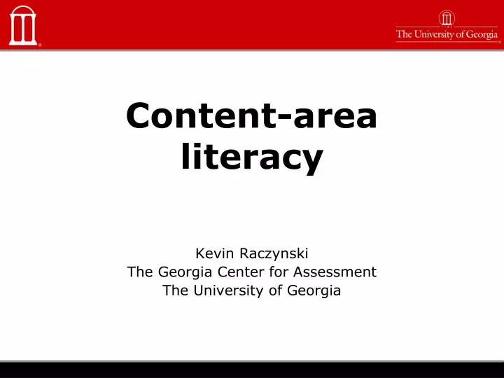 content area literacy