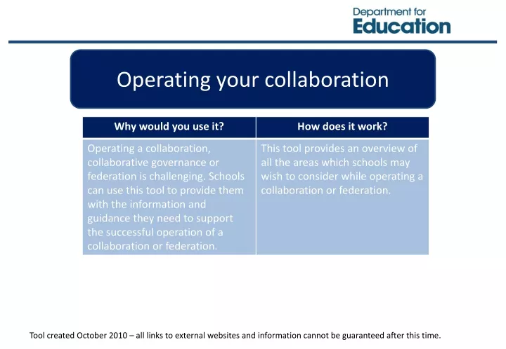 operating your collaboration