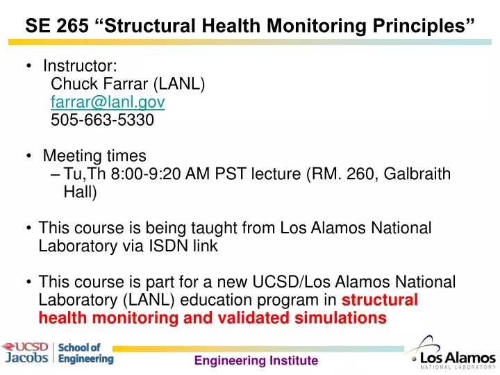 se 265 structural health monitoring principles