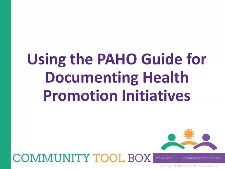 using the paho guide for documenting health