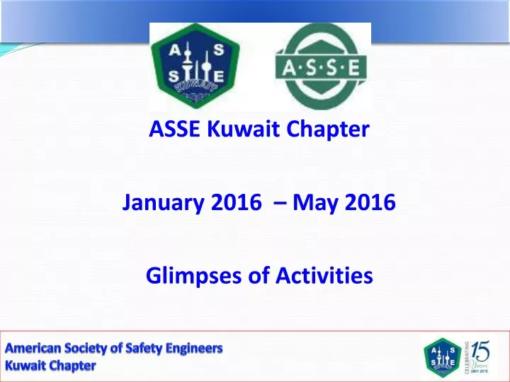 asse kuwait chapter january 2016 may 2016