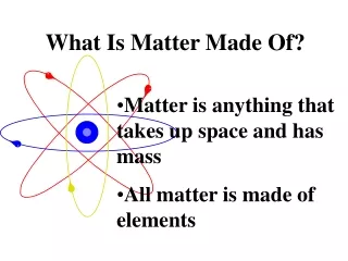 What Is Matter Made Of?