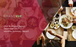 Chef &amp; Brewer Report December 2017 Monthly Summary Report