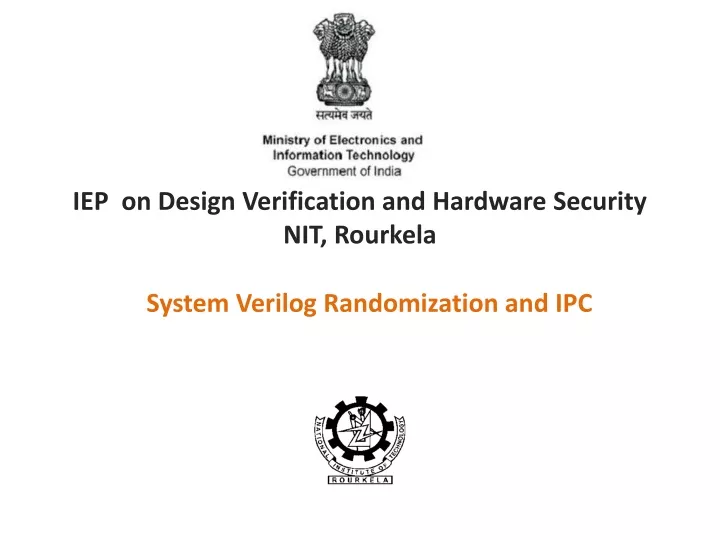 iep on design verification and hardware security