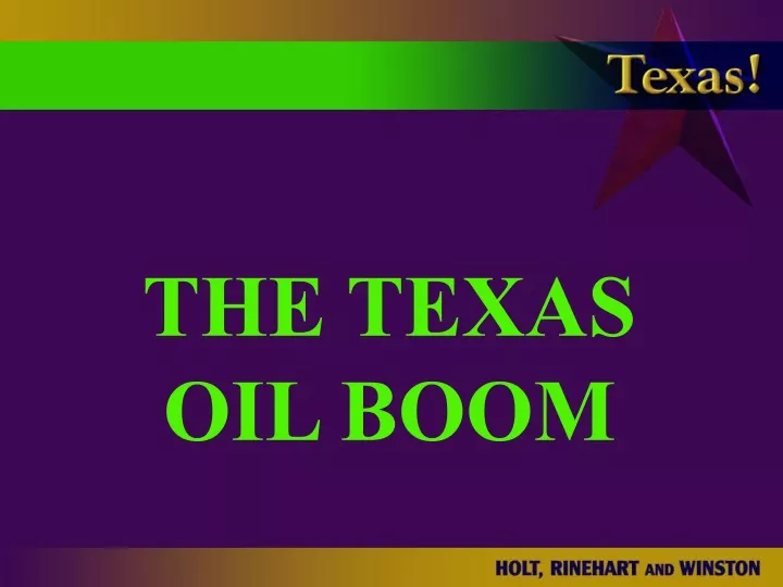 the texas oil boom