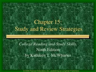 Chapter 15:   Study and Review Strategies