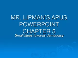 MR. LIPMAN’S APUS POWERPOINT CHAPTER 5
