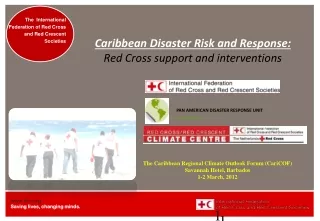 Caribbean Disaster Risk and Response:  Red Cross support and interventions
