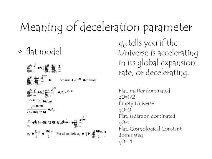 meaning of deceleration parameter