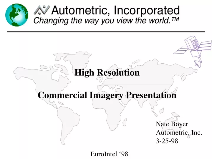 high resolution commercial imagery presentation