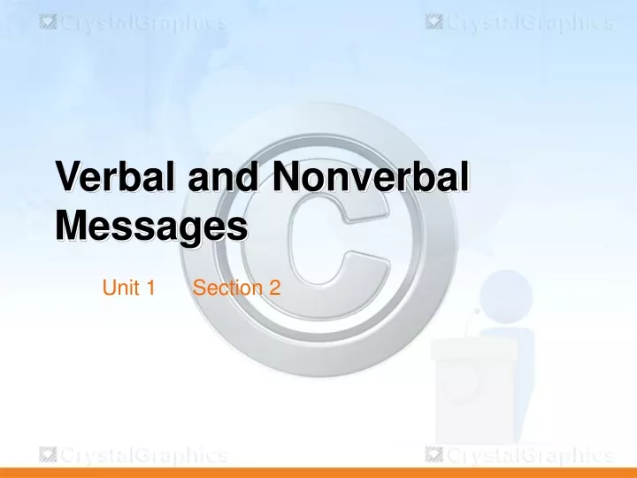 verbal and nonverbal messages