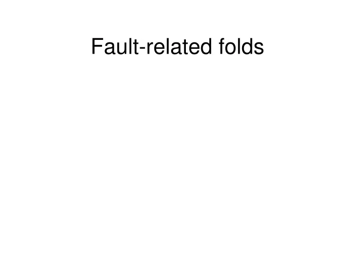 fault related folds