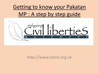 Getting to know your Pakatan MP : A step by step guide
