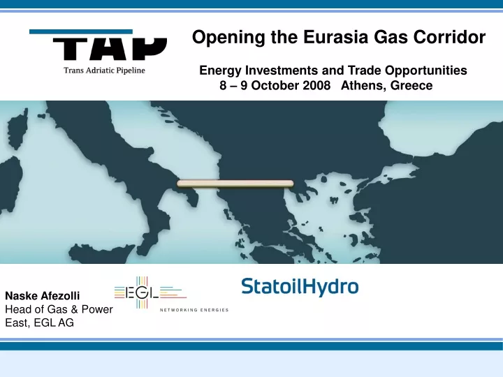 opening the eurasia gas corridor energy
