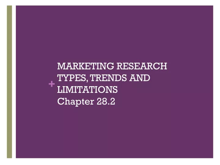 marketing research types trends and limitations chapter 28 2