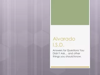 Alvarado I.S.D.