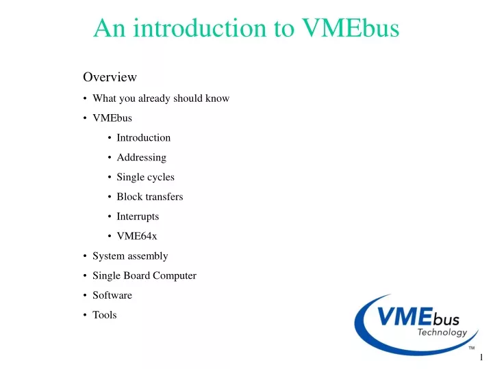 an introduction to vmebus