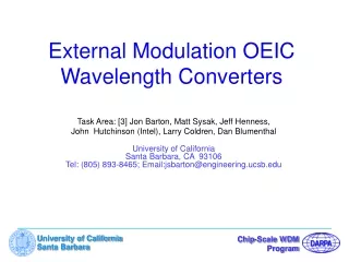 External Modulation OEIC  Wavelength Converters