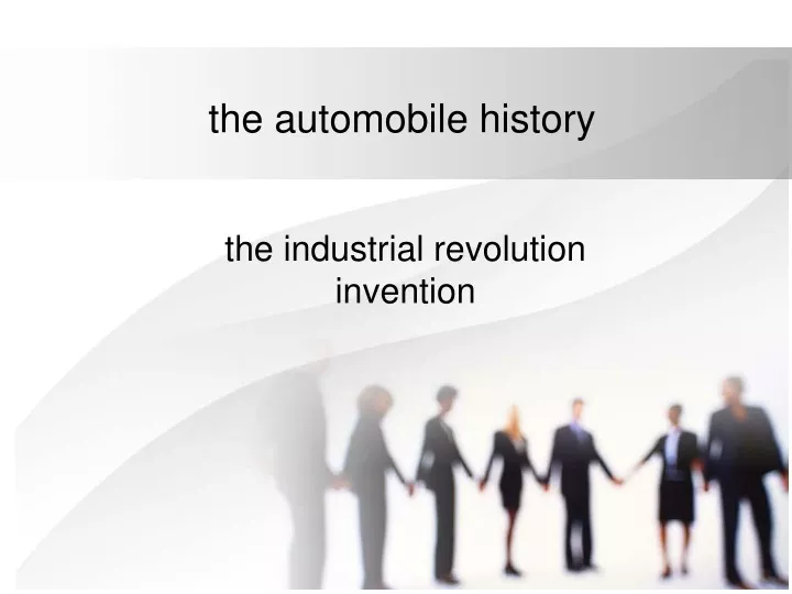 the automobile history