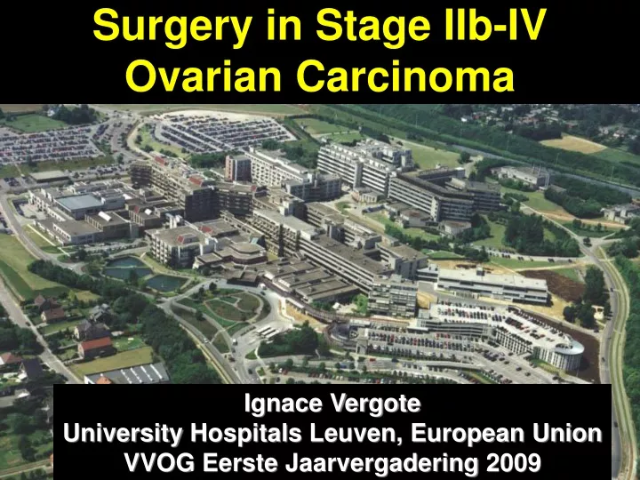 surgery in stage iib iv ovarian carcinoma
