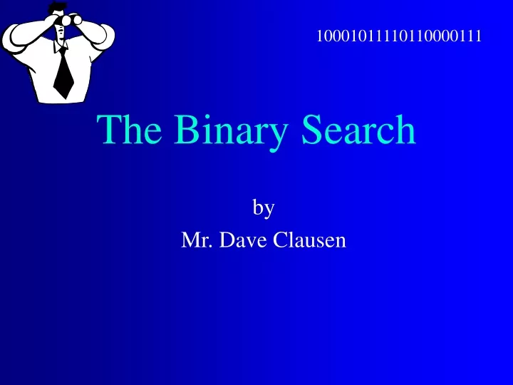 the binary search