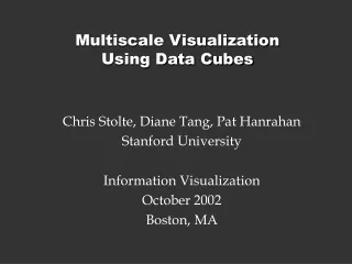 Multiscale Visualization  Using Data Cubes