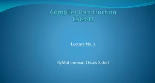 Compiler Construction CSC441
