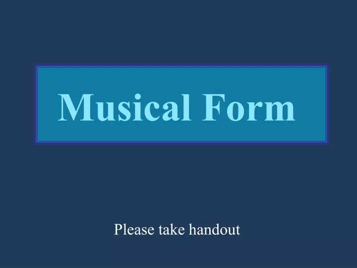 musical form