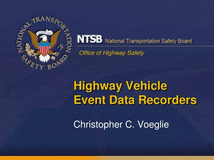 highway vehicle event data recorders
