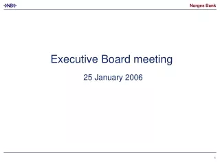 Executive Board meeting 25 January 2006