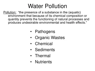 Water Pollution