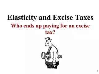 Elasticity and Excise Taxes Who ends up paying for an excise tax?