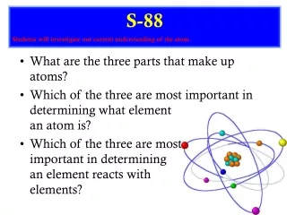 What are the three parts that make up atoms?