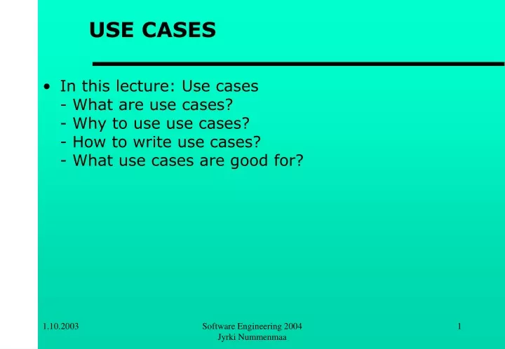 use cases