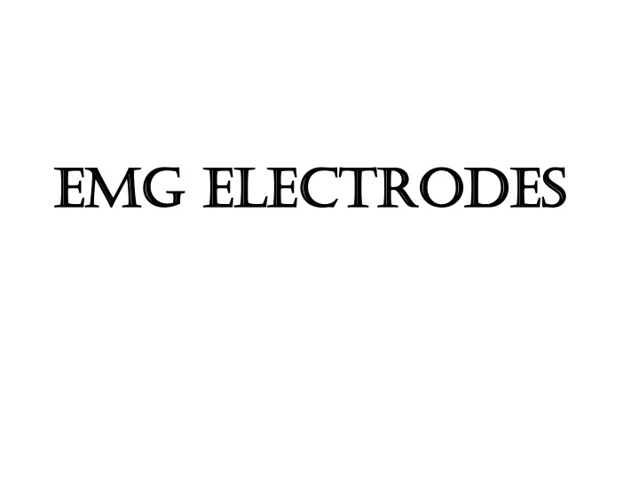 emg electrodes